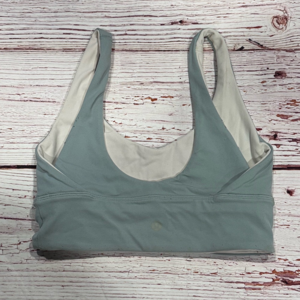 Lululemon Align Reversible Bra in Silver Blue / White Opal Sz 4 - Picture 7 of 14